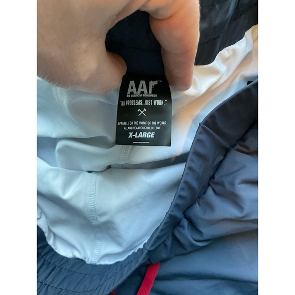 AAF All American Roughneck Men's Navy Blue Athletic Shorts White Liner Size XL - Picture 5 of 5